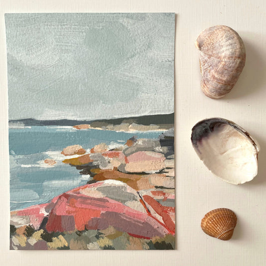 Bay of Fires - 7 x 5 - Acrylic on Paper - Original Painting